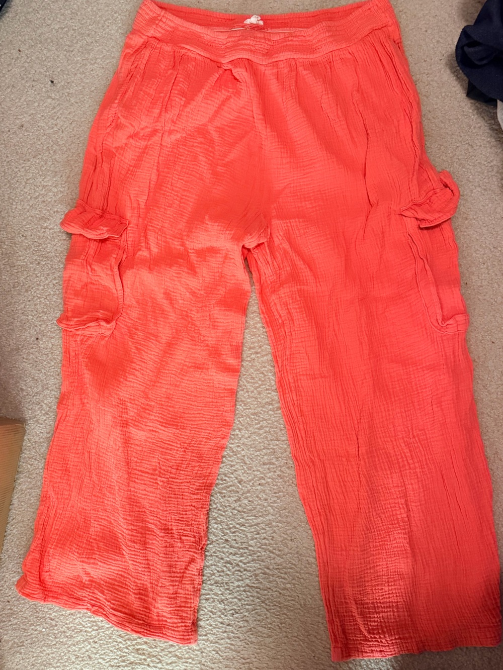 Coral Aerie waffle pants